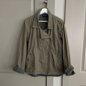Splendid Women's Palomar Poplin Jacket Army Green Utility Moto Jacket Size M